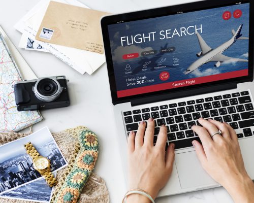 Air Ticket Flight Booking Concept